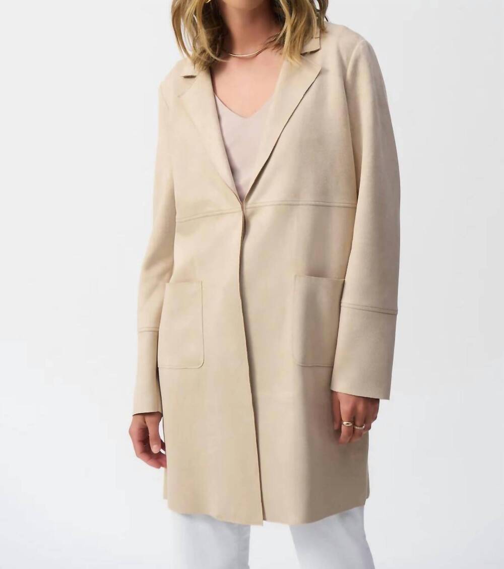 NEW JOSEPH RIBKOFF long jacket in parchment